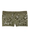 Gucci Women's Mini Sequin-embellished Tweed Blend Shorts In Green