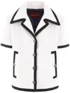 Gucci White Jacket With Short Sleeves In Tweed Woman In White