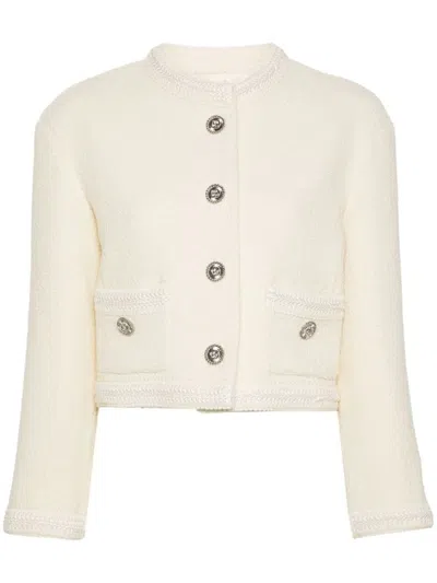 Gucci Tweed Jacket In White