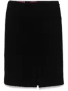 Gucci High Waist Knee-length Skirt With Back Slit And Side Pockets In Black