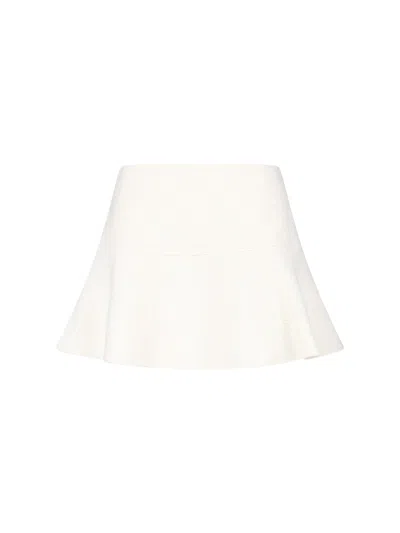 Gucci Tweed Midi Skirt In White