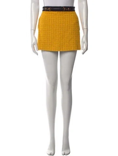 Pre-owned Gucci Tweed Mini Skirt In Multi