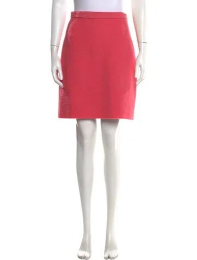 Pre-owned Gucci Tweed Mini Skirt W/ Tags In Pink