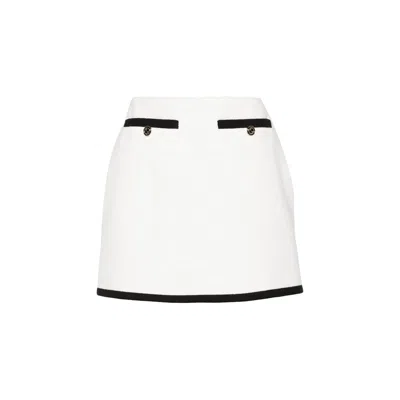 Gucci Tweed Mini Skirt In White