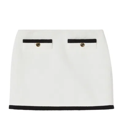 Gucci Tweed Mini Skirt In White