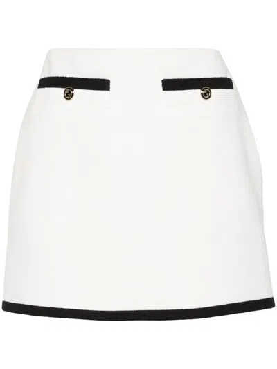 Gucci Cotton Tweed Skirt In White