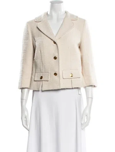 Pre-owned Gucci Tweed Pattern Blazer In Neutral