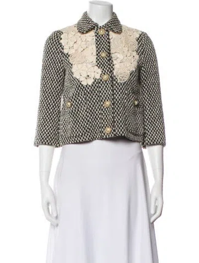 Pre-owned Gucci Tweed Pattern Evening Jacket In Multi