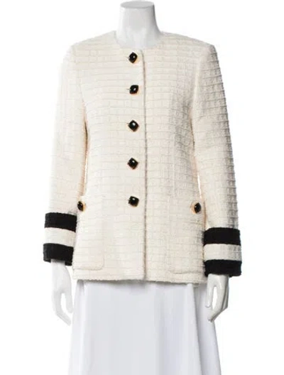 Pre-owned Gucci Tweed Pattern Jacket In Neutrals