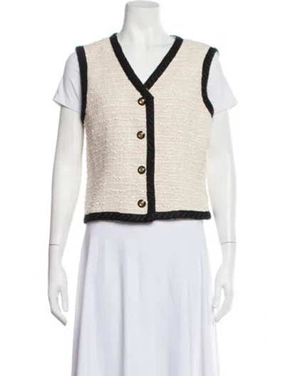 Pre-owned Gucci Tweed Pattern Vest In Neutrals