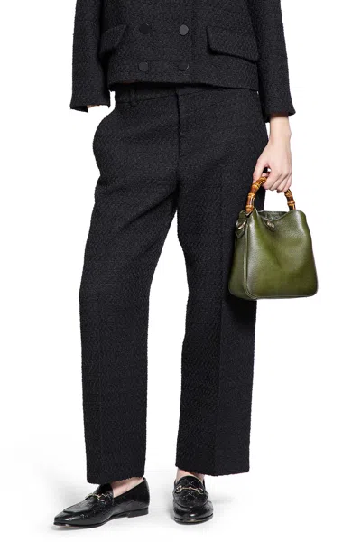 Gucci Tweed Trousers In Black