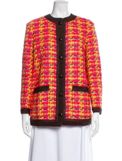 Pre-owned Gucci Tweed Tweed Pattern Evening Jacket