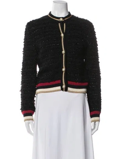 Pre-owned Gucci Tweed Tweed Pattern Sweater In Black