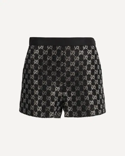 Gucci Logo-patterned Shorts In Multi