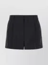 Gucci Twill Bermuda Shorts Featuring Front Pleats In Black