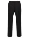 Gucci Wool Blend Twill Bush Trousers In Black