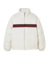 Gucci White Stretch Polyester Down Jacket In White