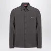 Gucci Brown Polyester Twill Shirt With Horsebit Detail Men In Gray