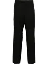 Gucci Logo-embroidered Twill Tailored Trousers In Black