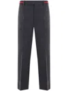 GUCCI GUCCI TWILL WEB DETAILED TROUSERS