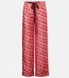 Gucci Women's Printed Silk Pants In Orange