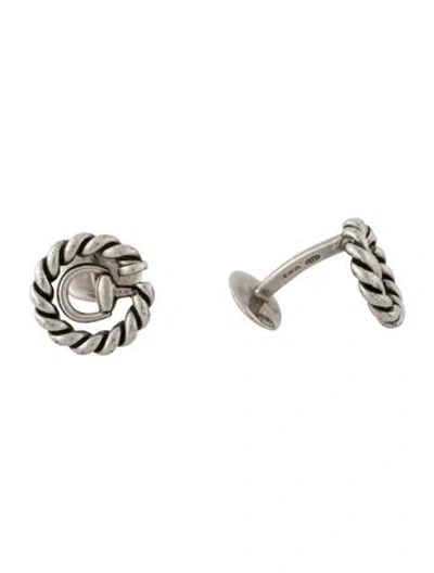 Pre-owned Gucci Twisted Horsebit Cufflinks In Multi