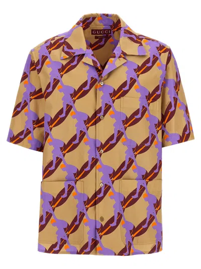 Gucci Twisted Surf Shirt And Blouse Multicolor In Blue