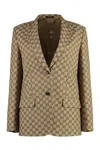 Gucci Gg Canvas Jacket In Beige