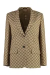 Gucci Gg Canvas Jacket In Beige