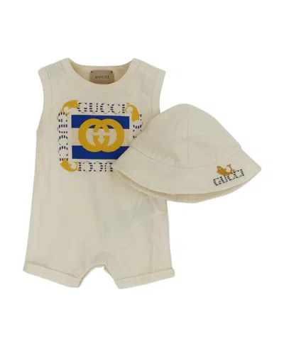 Gucci Two-piece Babywear Set In Nude