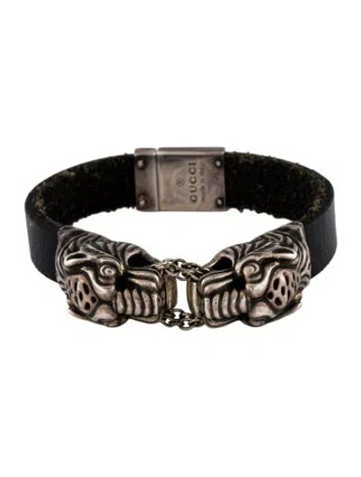 Pre-owned Gucci Two Tiger Head Bracelet In Multi