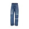 Gucci Two-tone Denim Loose Fit Jeans In Blue