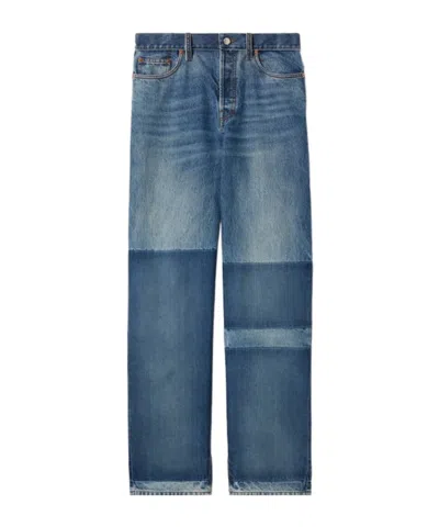 Gucci Two-tone Jeans In Blue
