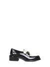 Gucci Two-tone Leather Loafers With Horsebit In Animal Print