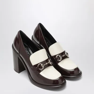 Gucci Two-tone Loafer With Heel And Horsebit Women In Multi