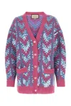 Gucci Multicolor Sequined Chevron-knit Cardigan