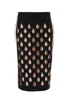 Gucci Cut-out Detailing Silk Skirt In 5438
