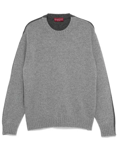 Gucci Two-tone Sweater In Gray