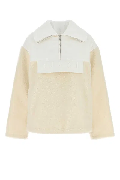 GUCCI TWO-TONE WOOL BLEND PADDED JACKET