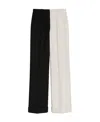 Gucci Two-tone Wool Trousers In Black