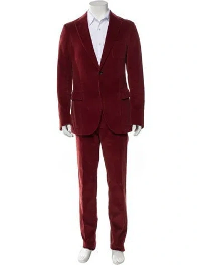 Pre-owned Gucci Two-piece Suit In Red