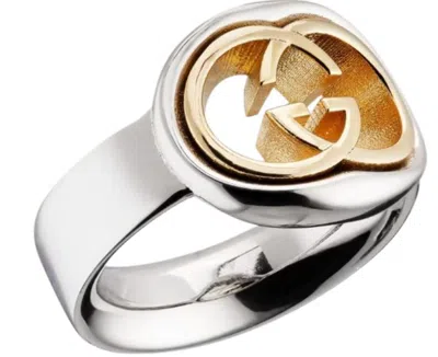 Gucci Two-tone Designer Style Ring In Metallic