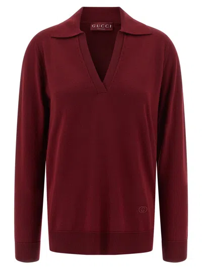 GUCCI GUCCI ULTRAFINE WOOL POLO SHIRT