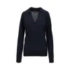 Gucci Lightweight Wool Polo Shirt With Embroidered Logo In Black