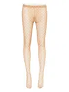 Gucci Women Gg Nylon Tights In Brown