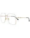 Gucci Unisex 57mm Optical Frames In Gold