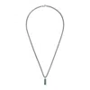 Gucci Unisex 925-sterling Sterling Silver Green Necklace In Green