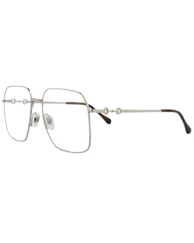 Gucci Unisex Gg0952o 57mm Optical Frames In Silver