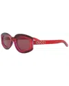Gucci Cat Eye-frame Injection Sunglasses In Pink