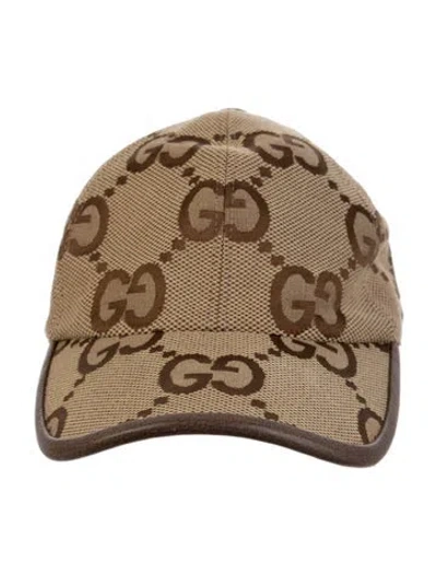 Pre-owned Gucci Unisex Jumbo Gg Canvas Baseball Cap In Neutral